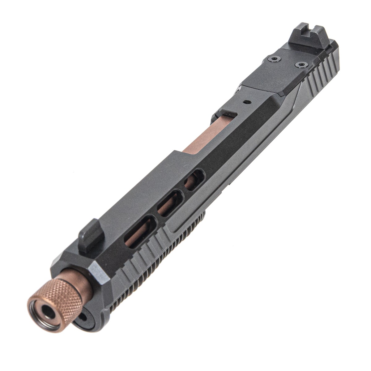 PSA 5.7 Rock RK1 Complete Optics Ready Slide With Copper Threaded Barrel, Black - Palmetto State Armory
