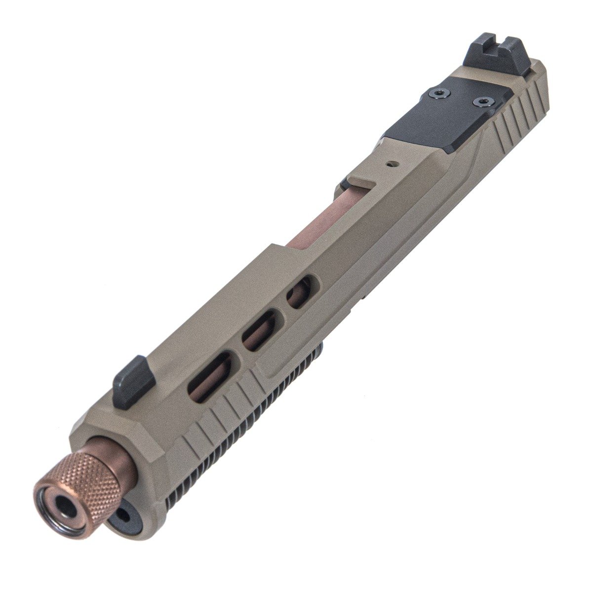 PSA 5.7 Rock RK1 Complete Optics Ready Slide With Copper Threaded Barrel, Flat Dark Earth - Palmetto State Armory