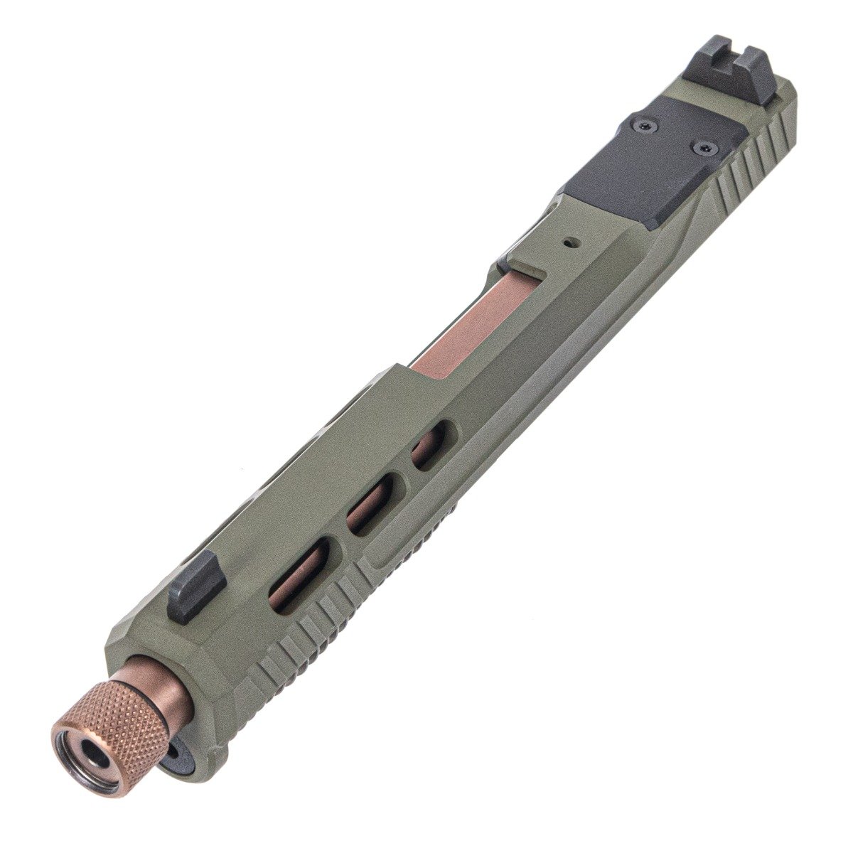 PSA 5.7 Rock RK1 Complete Optics Ready Slide With Copper Threaded Barrel, Sniper Green - Palmetto State Armory