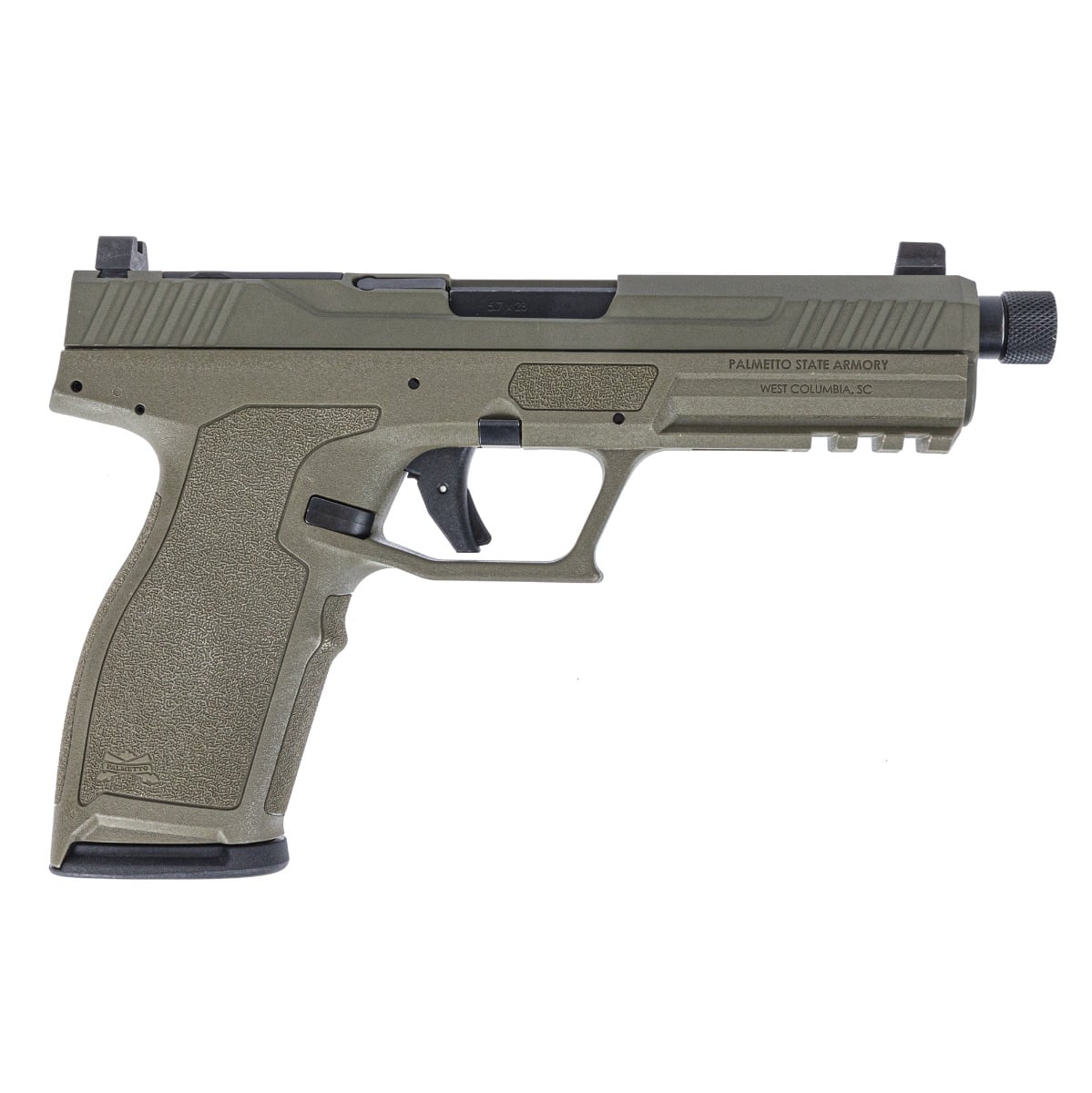 PSA 5.7 Rock Complete Optics Ready Pistol With Threaded Barrel, Sniper Green