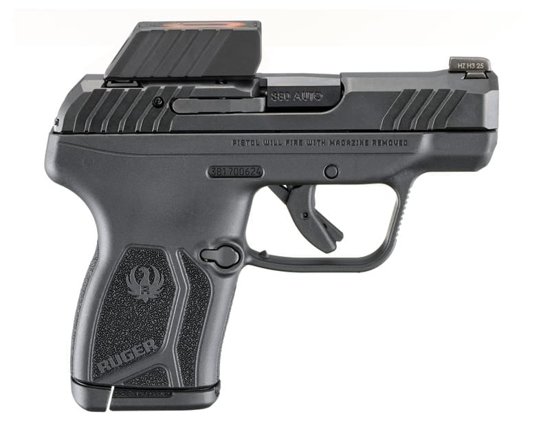Ruger LCP Max 2.8" .380 ACP 10rd Pistol, Black w/ Tritium Front and ReadyDot Micro Reflex Rear Sight, Holster- 13758 - Ruger
