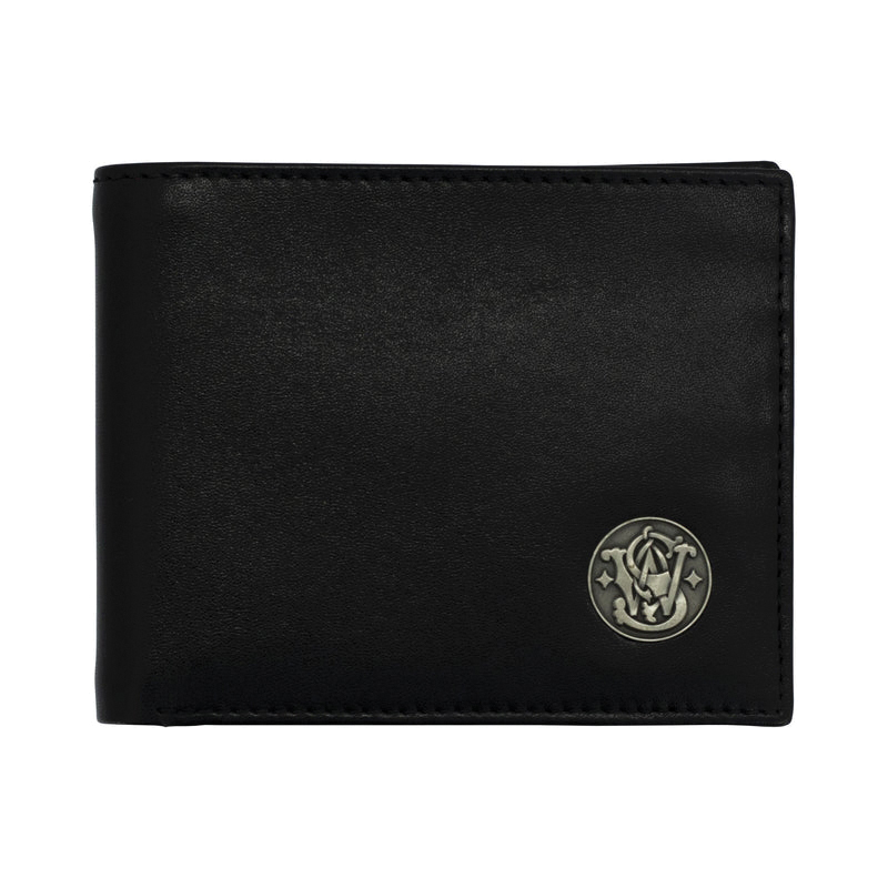Rugged Rare S&W 4.44" x 3.50" Bi-Fold Wallet, Black - Rugged Rare
