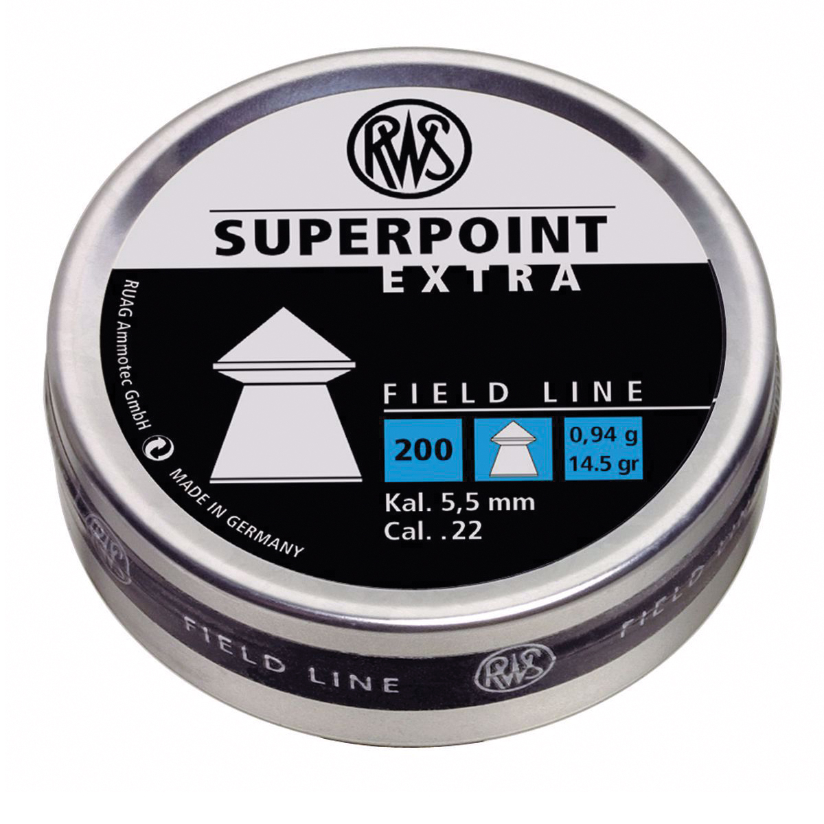 RWS Super Point Extra .22 Cal Airgun Pellet, 200rds - Rws