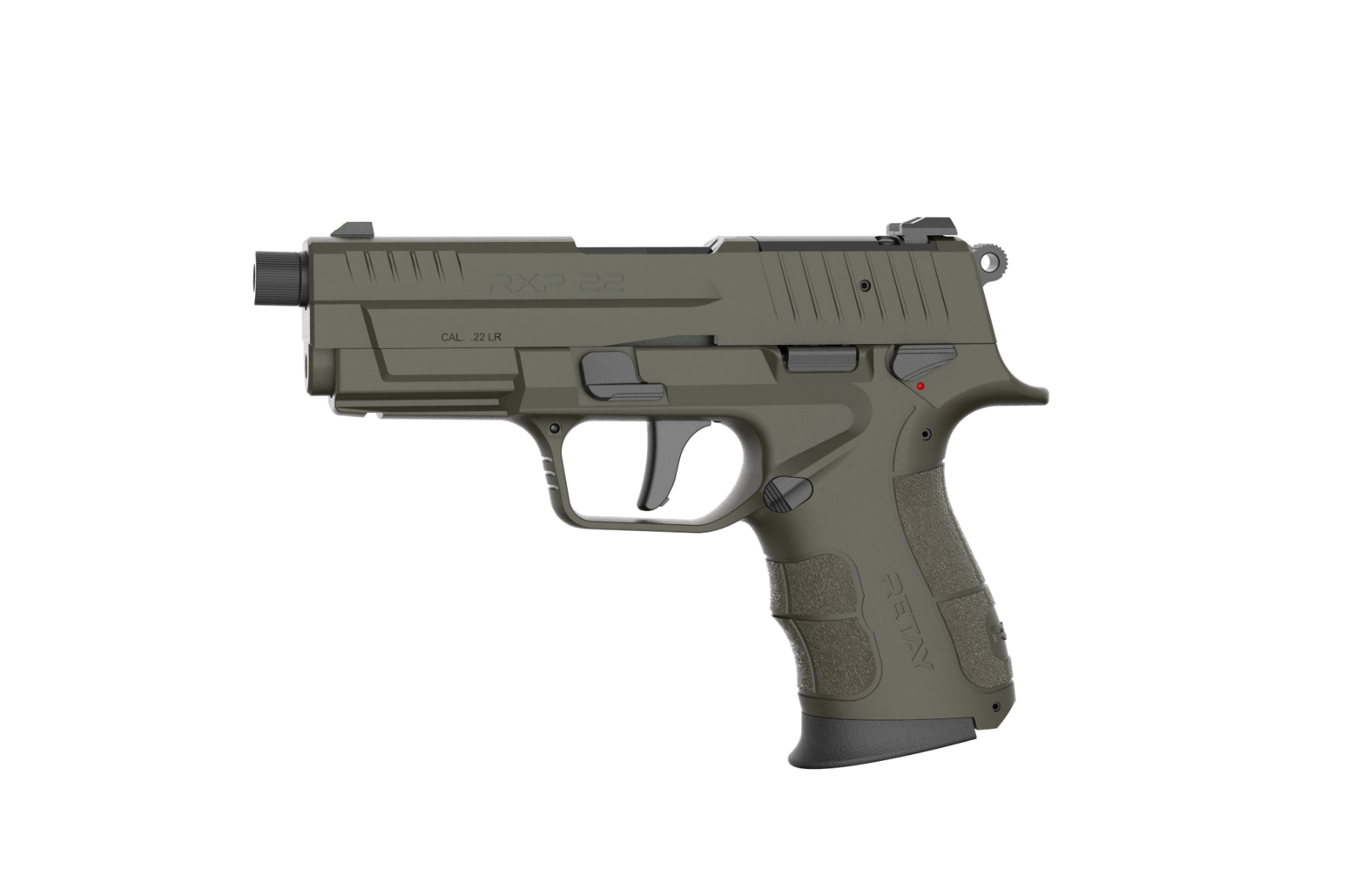 Retay RXP22 Threaded Barrel 22LR W/ (2)13rd Magazines, OD Green - Retay