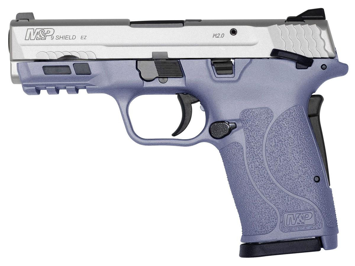 S&W M&P 2.0 Shield EZ TS 9mm Pistol, Crushed Orchid/Stainless - 13330 - Smith & Wesson