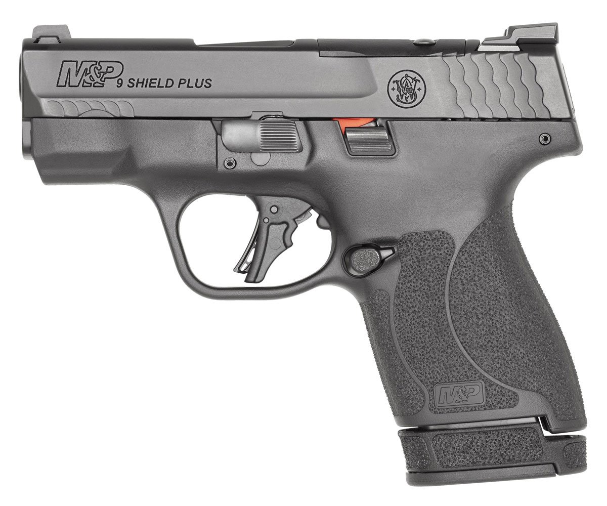 S&W M&P Shield Plus Optics Ready 9mm Pistol, Black - 13534 - Smith & Wesson