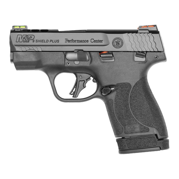 S&W Performance Center Shield Plus 9mm Pistol With Thumb Safety, Black - 13254 - Smith & Wesson
