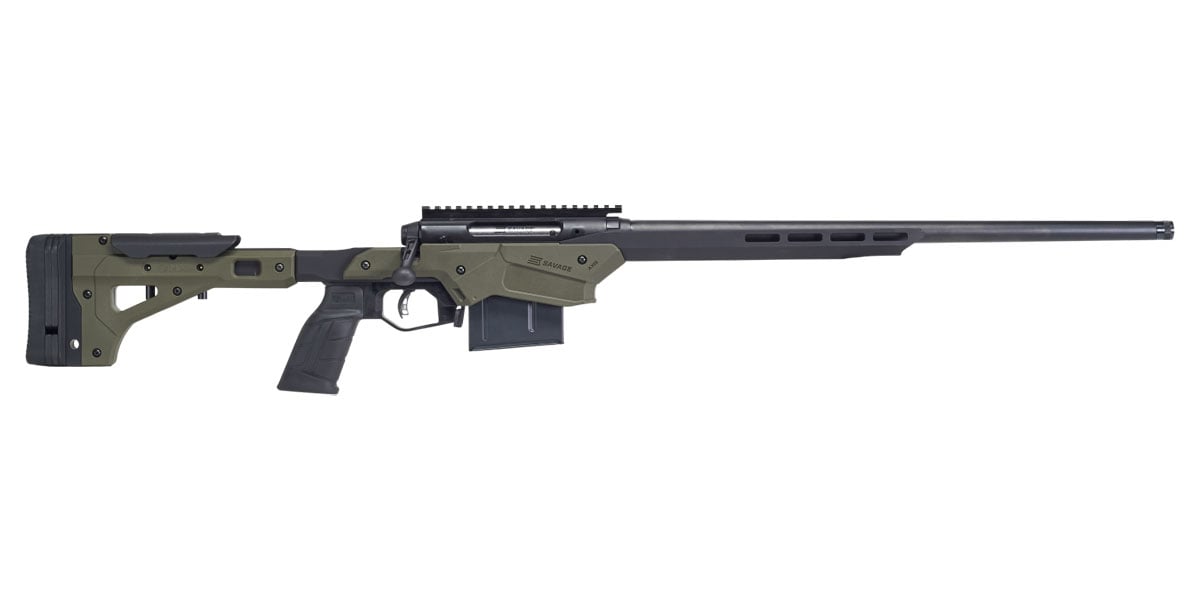Savage Axis II Precision MDT Chassis .308 Winchester Bolt Action Rifle, OD Green - 57551 - Savage Arms