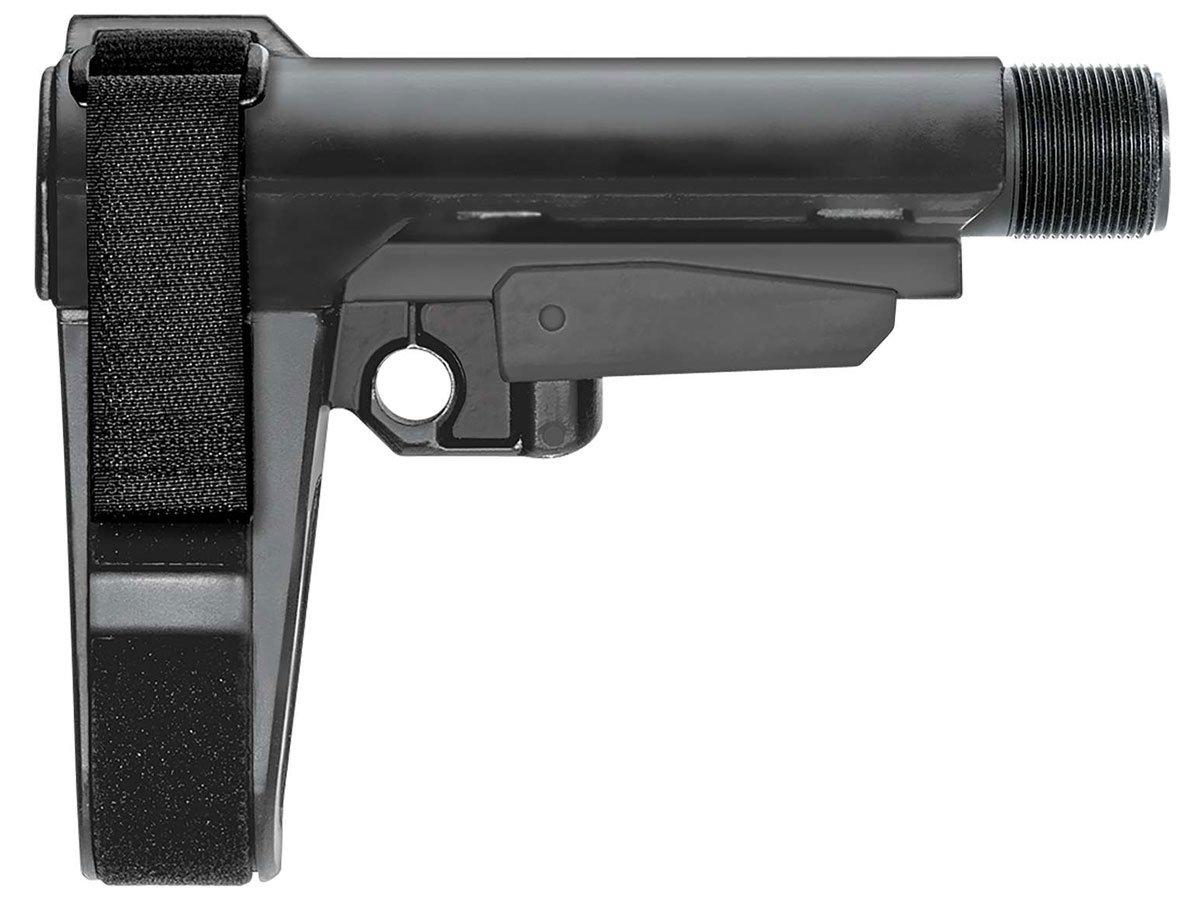 SB Tactical SBA3 5 Position Adjustable Arm Brace Buffer Tube Not Included, Black - SBA3X-01-SB - Sb Tactical