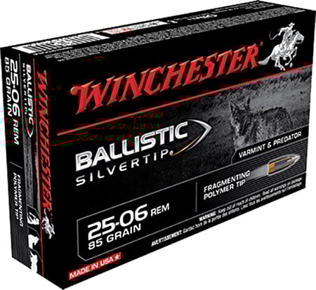 Winchester 25-06 85gr Ballistic SiverTip Ammunition 20rds - SBST2506A - Winchester