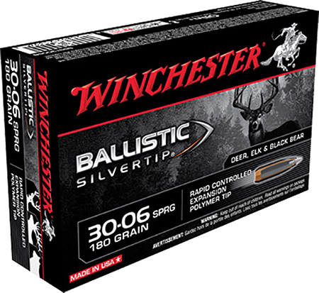 Winchester 30-06 180gr Basllistic SilverTip Rifle Ammunition 20rds -  SBST3006B - Winchester
