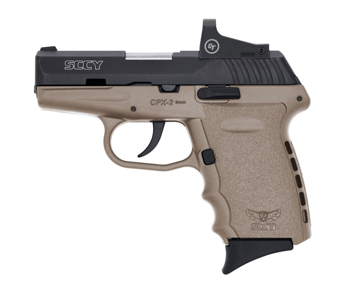 SCCY CPX-2RD 9mm Pistol, FDE/Black - CPX-2CBDERDE - Sccy