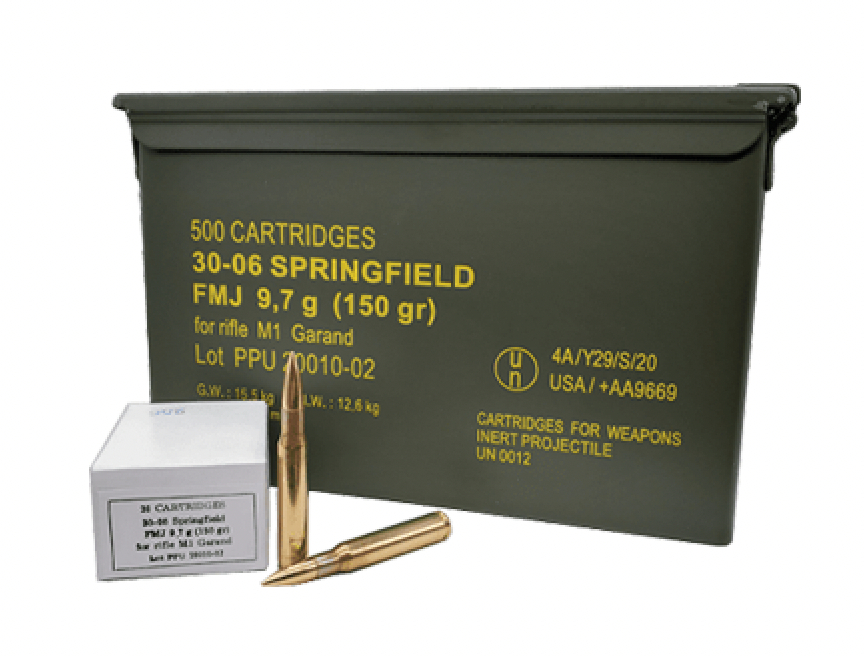 Prvi Partizan .30-06 Springfield FMJ 150gr M1 Garand 500 Round Ammunition - PP3006GMC - Prvi Partizan