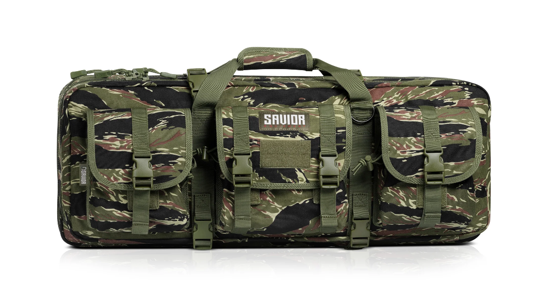Savior Equipment American Classic 32" Double Rifle Bag Shorty, Tiger Stripe - RB-3212DG-V1-TIGR - Savior Equipment
