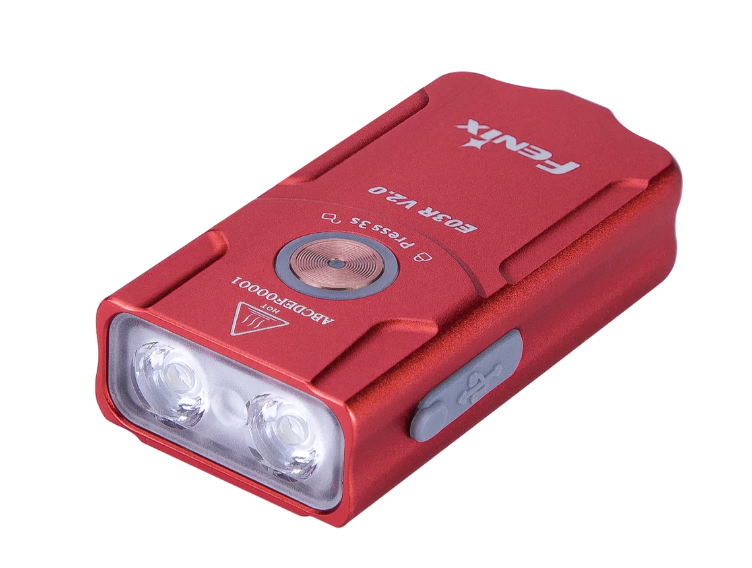 Fenix Rose Red 500 Lumen Rechargeable Keychain Light - FX-E03rv2-Red