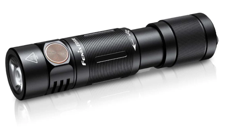 Fenix Black 400 Lumen Rechargeable Mini Flashlight - FX-E05R-BLACK - Fenix Lighting