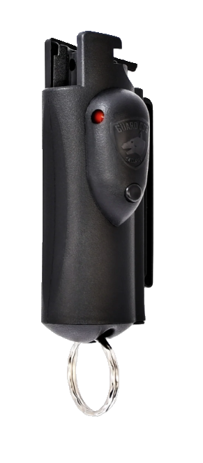 Guard Dog Accufire Laser Target Keychain Pepper Spray with UV Dye, Black - Guard Dog