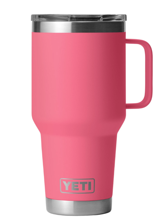 Yeti Rambler 30 oz Travel Mug, Tropical Pink
