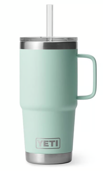 Yeti Rambler 25 oz Straw Mug, Seafoam