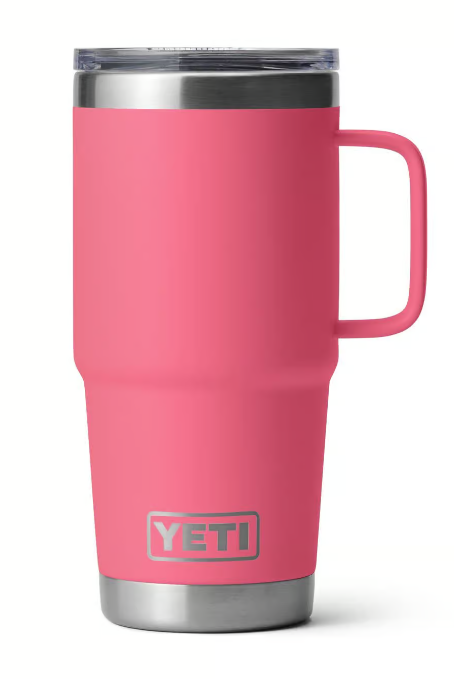Yeti Rambler 20 oz Travel Mug, Tropical Pink