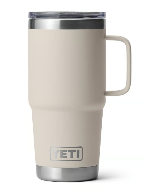 Yeti Rambler 20 oz Travel Mug, Cape Taupe