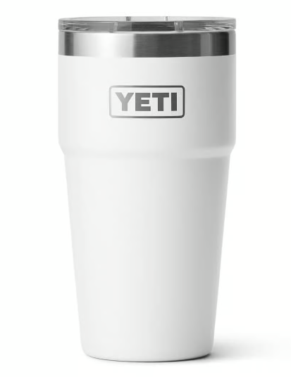 YETI Rambler 20 oz Stackable Tumbler with MagSlider Lid, White