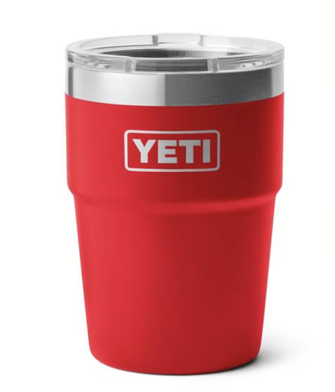 YETI Rambler 16 oz Stackable Tumbler with MagSlider Lid, Rescue Red - Yeti
