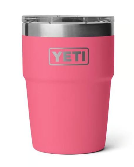 YETI Rambler 16 oz Stackable Tumbler with MagSlider Lid, Tropical Pink