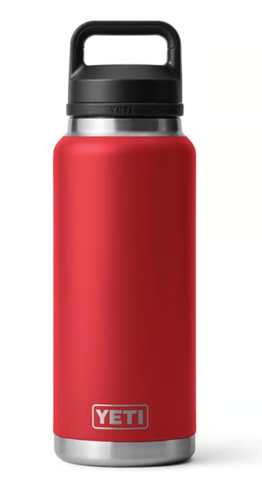 YETI Rambler 36 oz Bottle with Chug Cap, Rescue Red