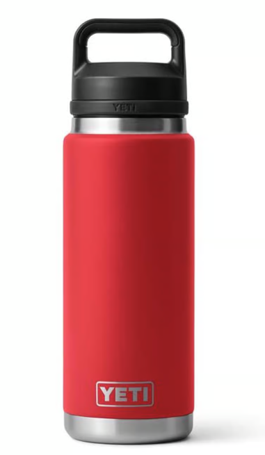 Yeti Rambler 26 oz Bottle w/ Chug Cap, Rescue Red