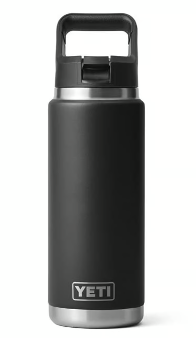 YETI Rambler 26 oz Bottle with Straw Cap, Black