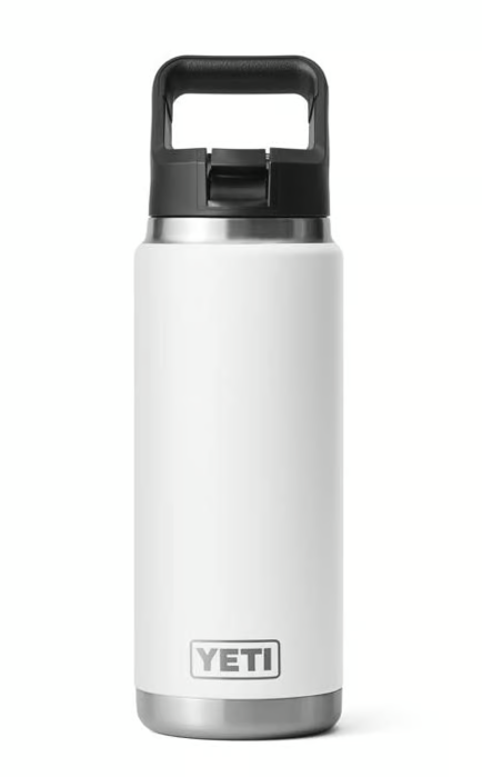 YETI Rambler 26 oz Bottle with Straw Cap, White