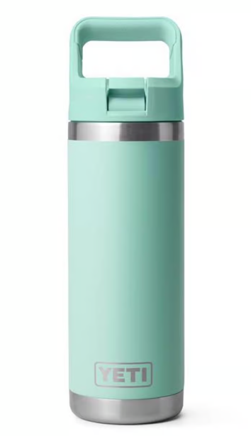 YETI Rambler 18 oz Bottle with Straw Cap, Seafoam