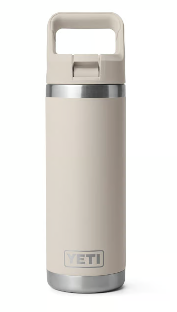 YETI Rambler 18 oz Bottle with Straw Cap, Cape Taupe