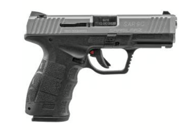 Sar USA SAR9 4" 9mm 15rd Pistol, SS/Blk - SAR9CST15L - SAR USA