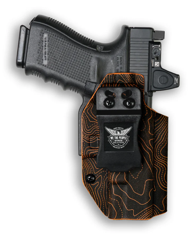 We The People Holsters Glock 19 / 19X / 45 / 23 (Gen1-4) / 32 / 44 (Red Dot Ready) Holsters, Topographic Orange - We The People Holsters