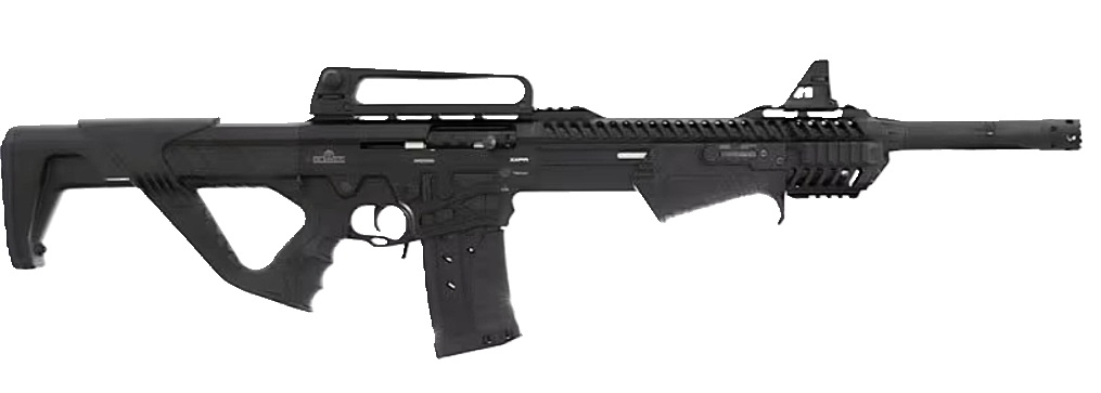 Dickinson Ermonx Semi-Auto/Pump Hybrid 12 Gauge Shotgun, Black (3) 5rd Mags and Hard Case - XXPA-12BS - Dickinson