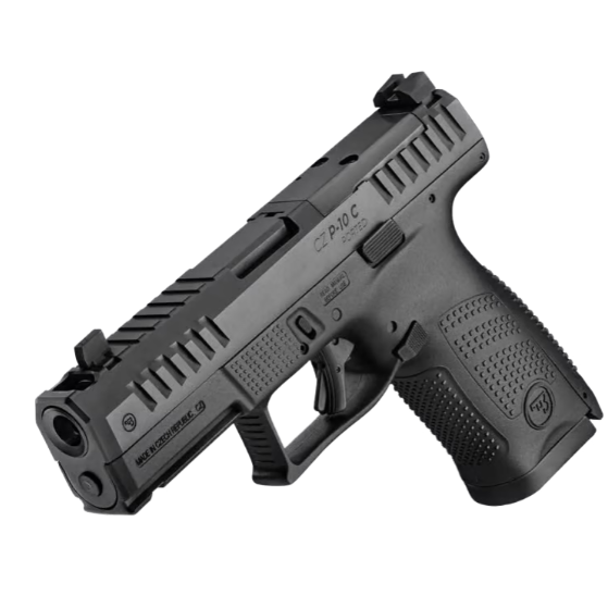 CZ P-10 C OR 4" 9mm 15rd Pistol w/ Integrated Compensator, Luminescent Sights, Black - 91578 - Cz