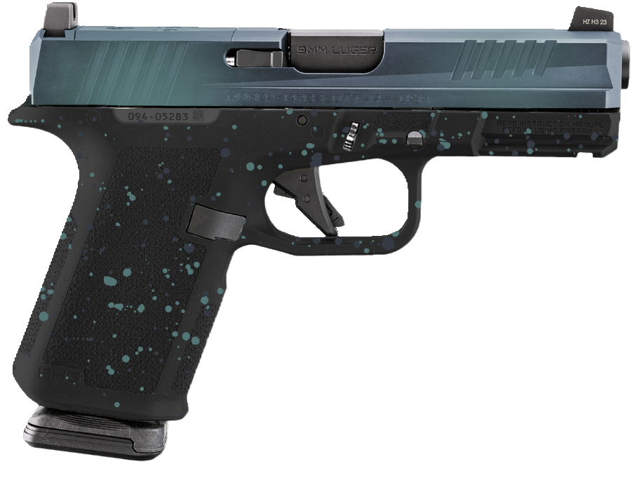 Ruger RXM 4" 9mm OR (2)15rd Pistol, Northern Lights Splatter - 19400-NORTHERN - Ruger