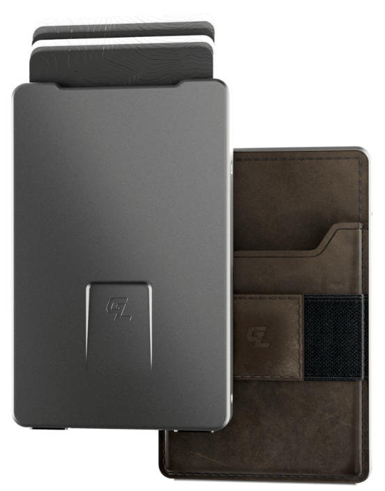 Groove Life Leather Wallet - Gun Metal & Brown - WLT3-222