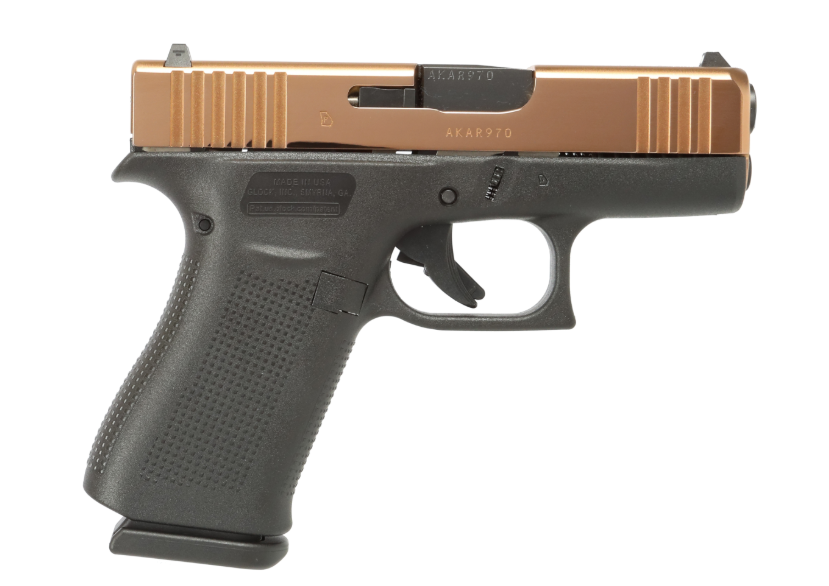 Glock G43X 3.39" 9MM 10rd Pistol w/ Rose Gold Slide - UX4350204RG - Glock