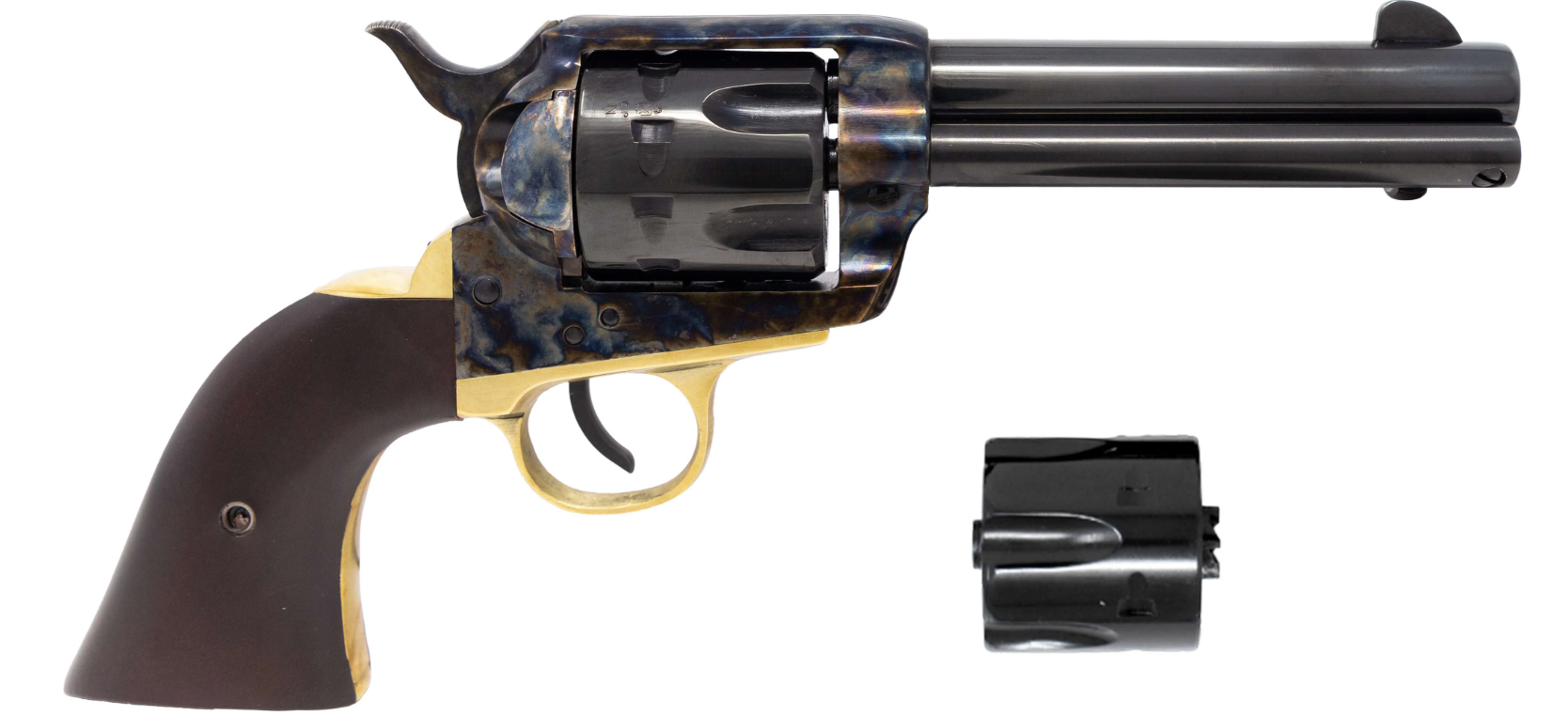 Pietta Clementine Convertible 22LR / 22WMR Case Hardened 4.75" 10rd Revolver, Walnut Grip - PSA5307 - Pietta