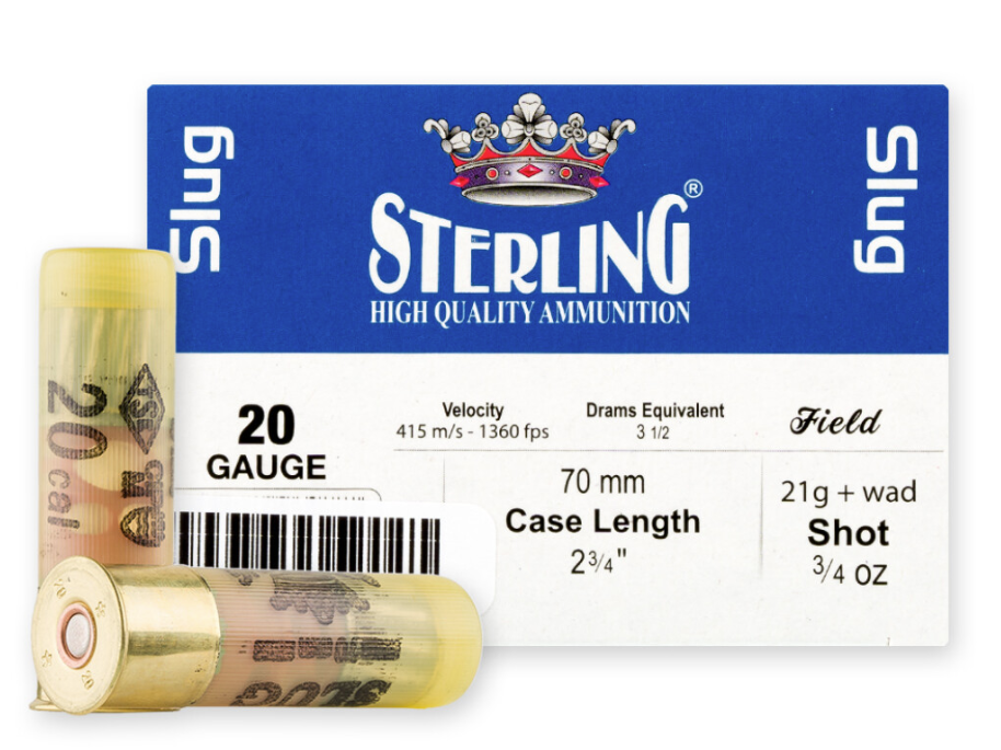 Sterling Ammo 20ga Tornado Slug 10rd - GOAASTER20TS - Sterling
