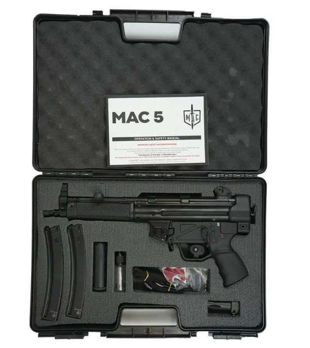 MAC 5 8.9" w/ Franklin Armory Binary Trigger Installed with (2)30rd magazines, sling, cleaning kit, & case - Military Armament Corporation