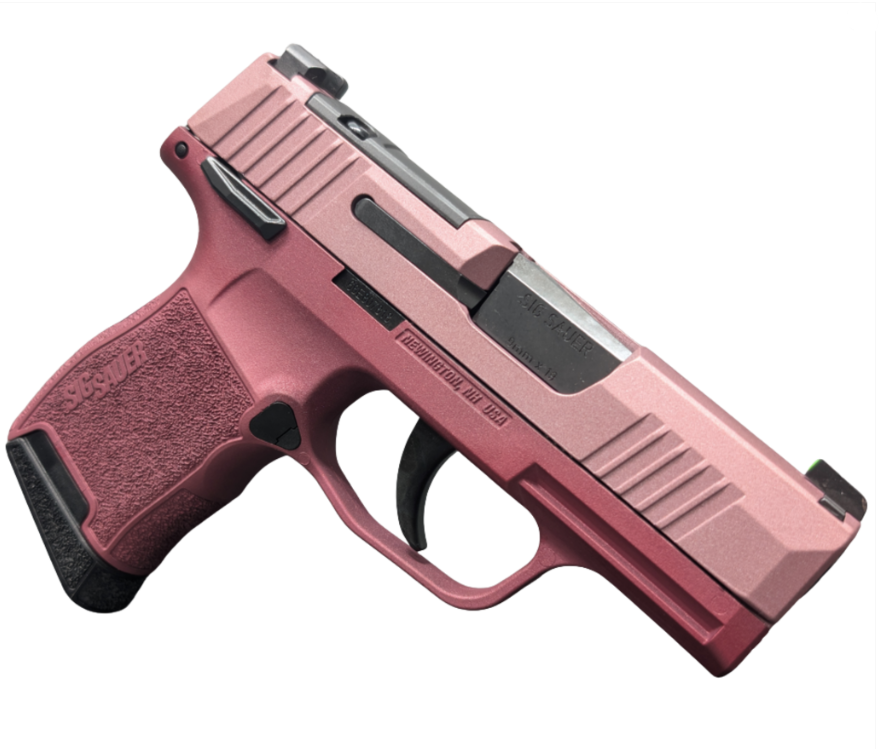 Sig Sauer P365 3.1" 9mm O.R. (2)10rd Pistol, Cranberry Blush Two Tone w/ Manual Safety - Sig Sauer