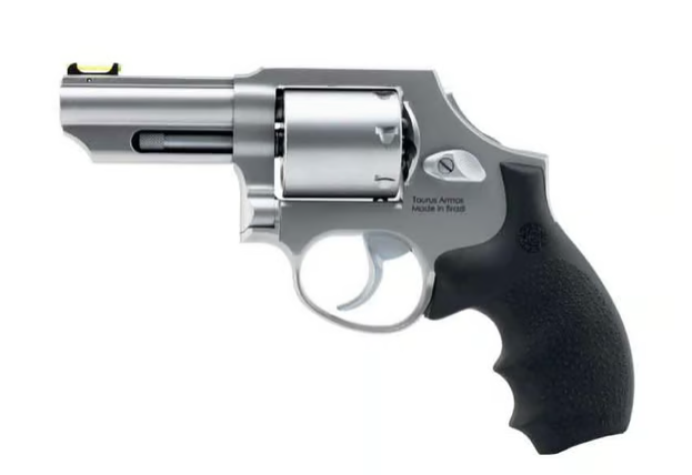 Taurus 66C 3" 357 Mag 7rd Revolver - Stainless w/ Hogue Grips