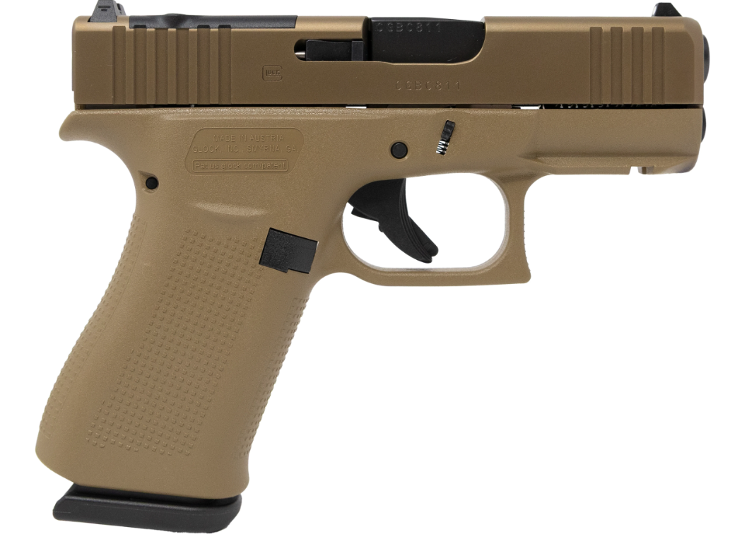 Glock 43X MOS 3.41" 9mm 10rd Pistol, Coyote - PX435Z201FRMOSK - Glock