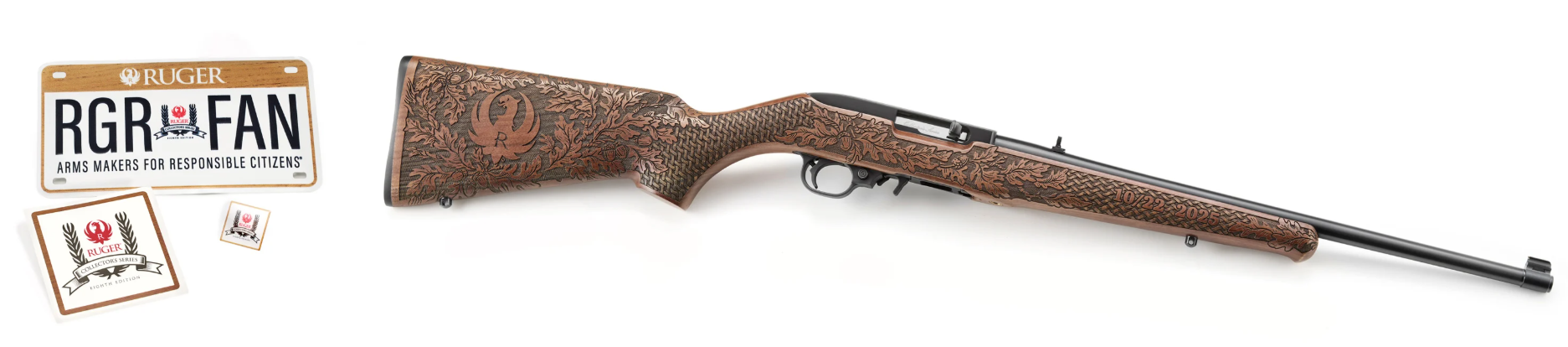 Ruger 10/22 Sporter 18.5 22LR 10rd Rifle, Limited Edition Collector Series Engraved Wood - 31237 - Ruger