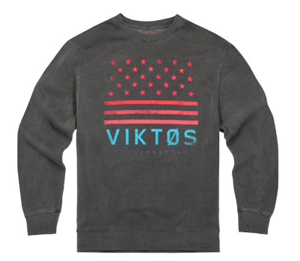 Viktos Beach Break Crew Fleece, Vintage Black - Large