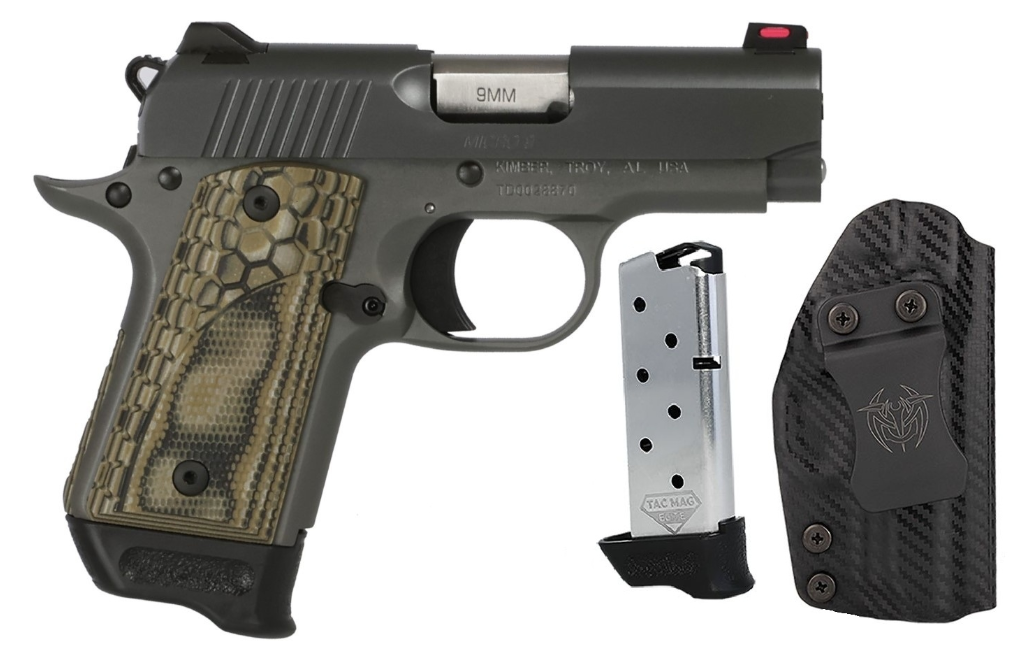 Kimber Micro 3.15" 9mm 7rd Pistol RTC Bundle, BLK/KHX - Kimber